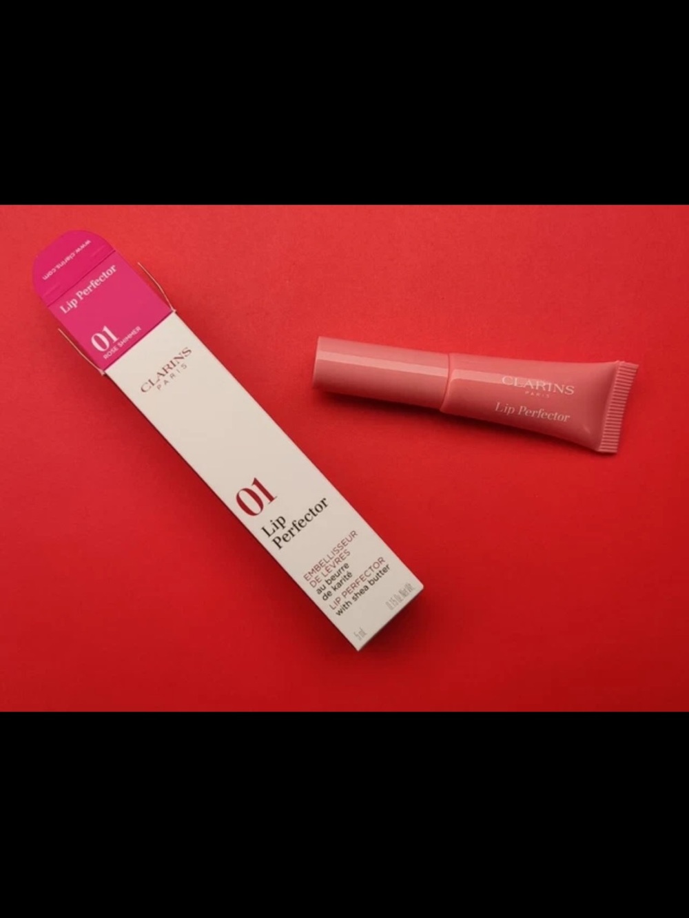 Clarins Lip Perfector – 01 Rose Shimmer – 5 mL – NIB 💗